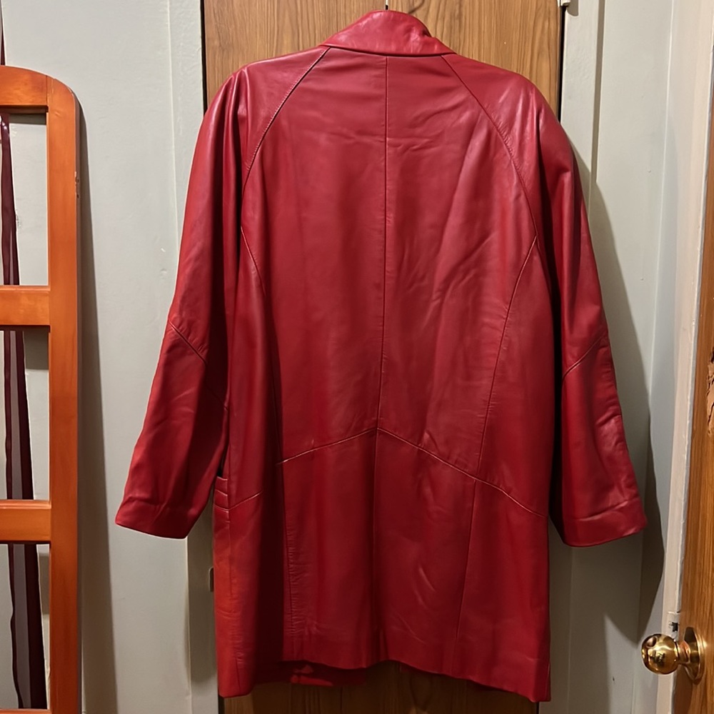Red Leather Jacket - Picture 2 of 4